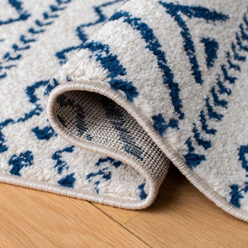 Tulum TUL267 Power Loomed Area Rug - Ivory/Navy - 3'x3' - Safavieh.