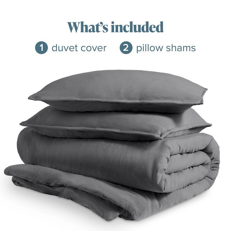 Washed Duvet Cover & Sham Set  – Extra Soft, Easy Care by Bare Home