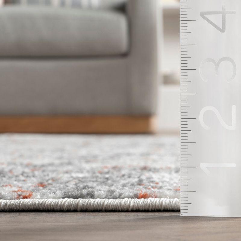 Nuloom Deedra Abstract 4x6 Indoor Area Rug for Living Room Bedroom Dining Room Kitchen, Red/Ivory