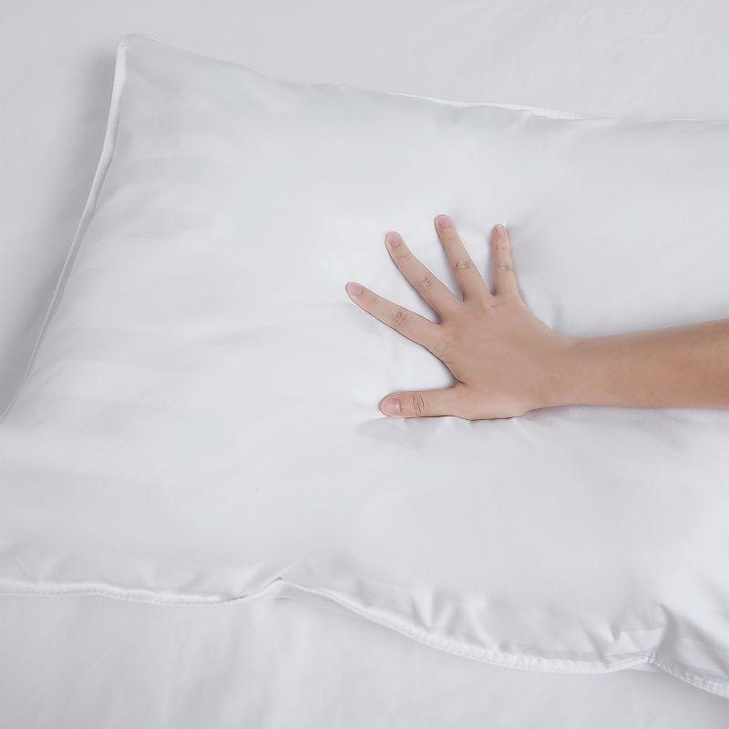 White Hypoallergenic Polyester King Pillow for Stomach Sleepers