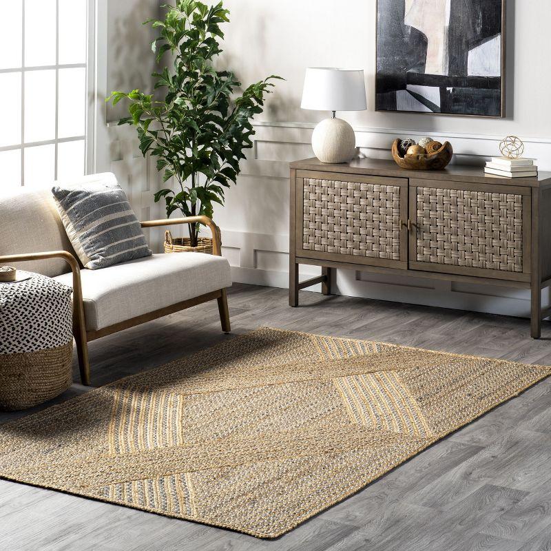 Natural 8' x 10' Wool Rectangular Area Rug