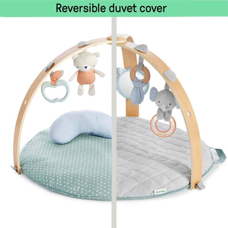 Ingenuity Cozy Spot Duvet Activity Gym with Self-Storage, Machine Washable Mat - Loamy