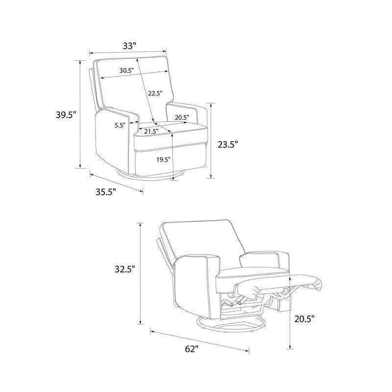 Baby Relax Addison Swivel Gliding Recliner - Gray