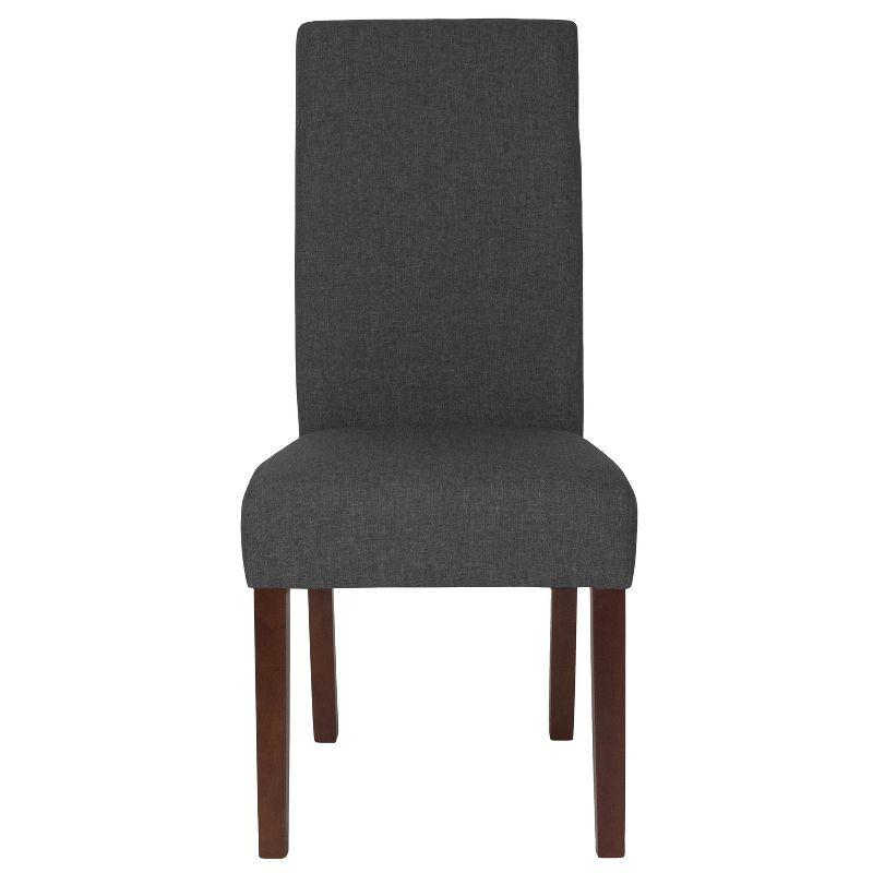 Flash Furniture Greenwich Series Upholstered Panel Back Mid-Century Parsons Dining Chairs