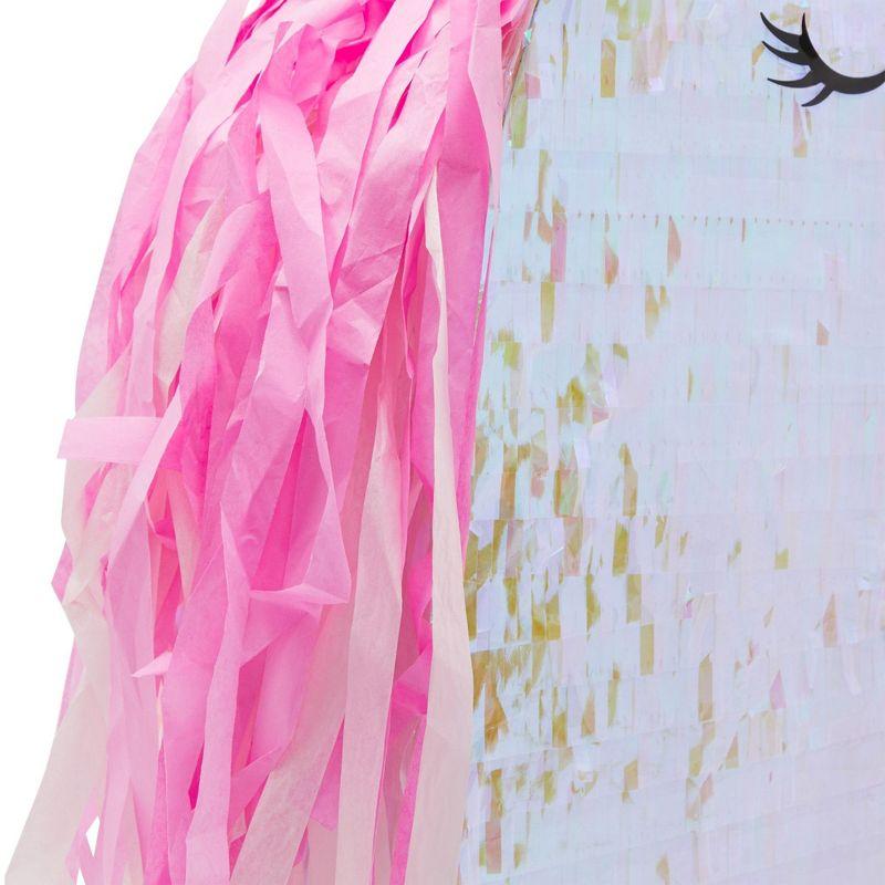 Blue Panda Large Unicorn Pinata Kit with Blindfold and Stick for Girls Birthday Party, 14 x 20 x 5 In, 3 Pieces