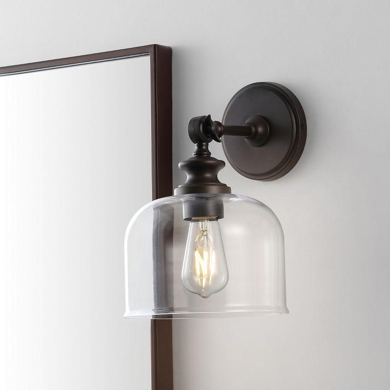 Neri 8" Wall Sconce (Set of 2) - SCN4065 - Oil Rub Bronze/Clear - Safavieh