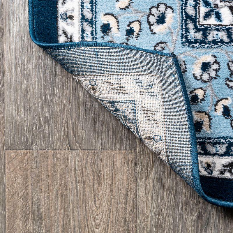 3'x 5' Palmette Modern Persian Floral Area Rug, Navy/Blue - JONATHAN Y