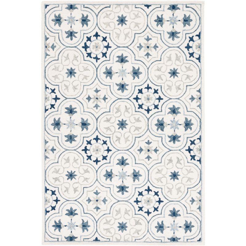 Micro-Loop MLP381 Hand Tufted Indoor Area Rug - Ivory/Sage - 8'x10' - Safavieh