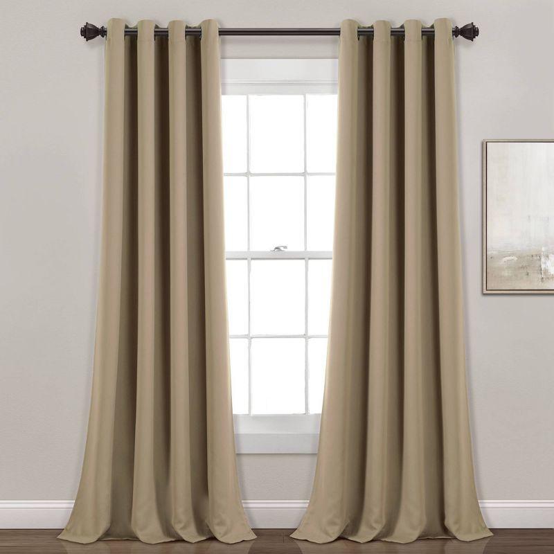 Lush Decor Insulated Polyester Blackout Curtain Pair (Set of 2)