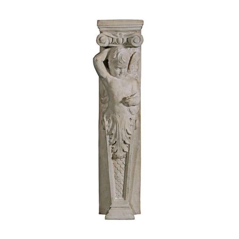 Design Toscano Fontainebleau Winged Cherub Architectural Pilaster Sculpture