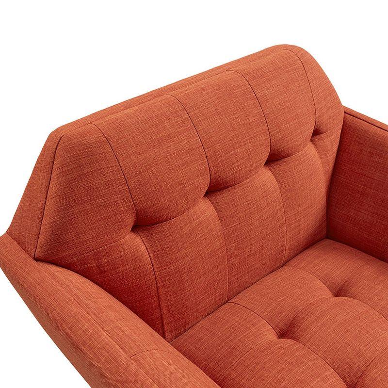 Newport Lounge Chair Spice - Ink+Ivy: Mid-Century Design, Button Tufted, Pecan Wood Legs
