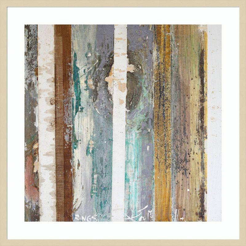 Textured Grain IV Abstract Expressionism Framed Wall Art in Svelte Natural