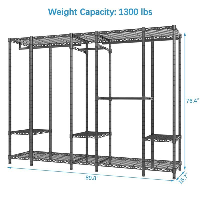 89.8'' Metal Freestanding Garment Rack