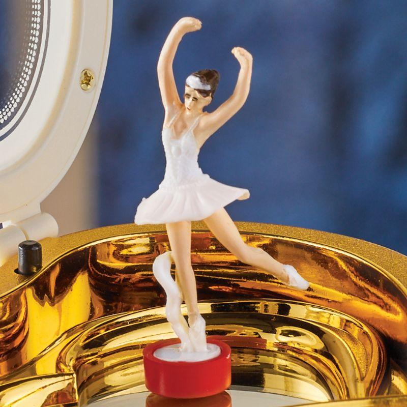 Collections Etc Ballerina Heart Music Box with Storage 5 X 4.75 X 3 Unisex