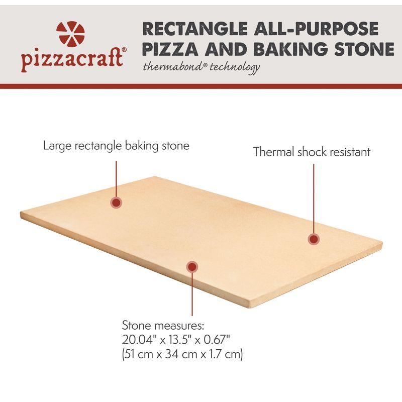 ThermaBond Rectangular Pizza Baking Stone for Oven and Grill