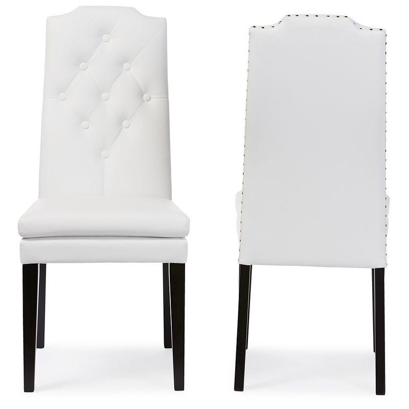 Set of 2 Dylin Modern and Contemporary Faux Leather Dining Chairs - Baxton Studio