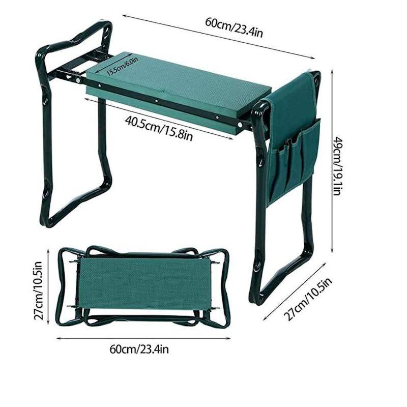 Garden Bench and Kneeler Stools Gardening With Side Bag Pockets for Tools, Portable and Lightweight, Great Gift For Gardeners