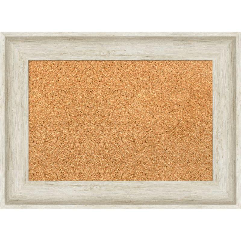 Amanti Art Regal Birch Cream Framed Corkboard, Natural Cork