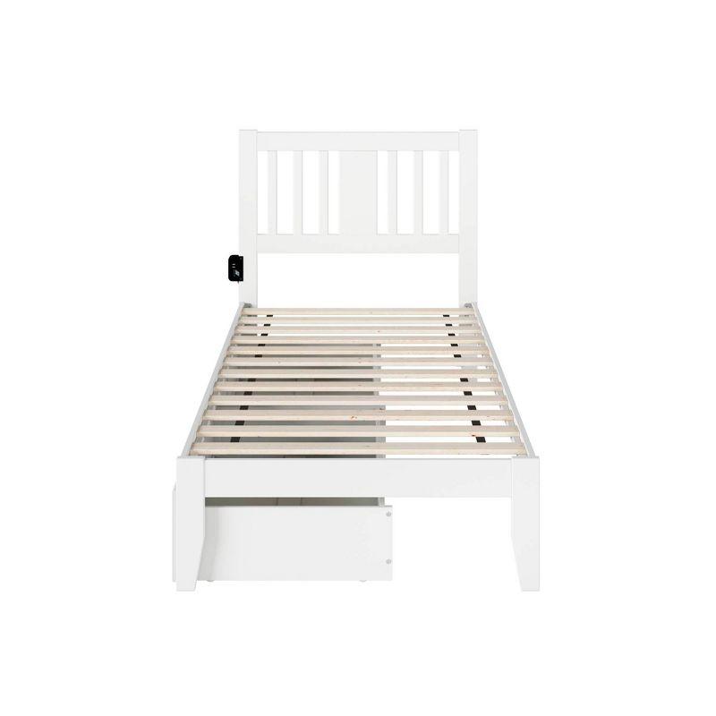 Tahoe Twin Mission-Style Bed with USB Charger & Storage Drawers