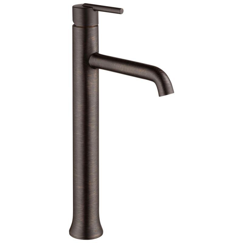 Sleek Venetian Bronze Single Hole Vessel Bathroom Faucet