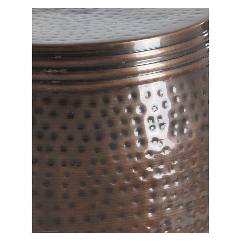 Metal Drum Accent Table Bronze - Olivia & May