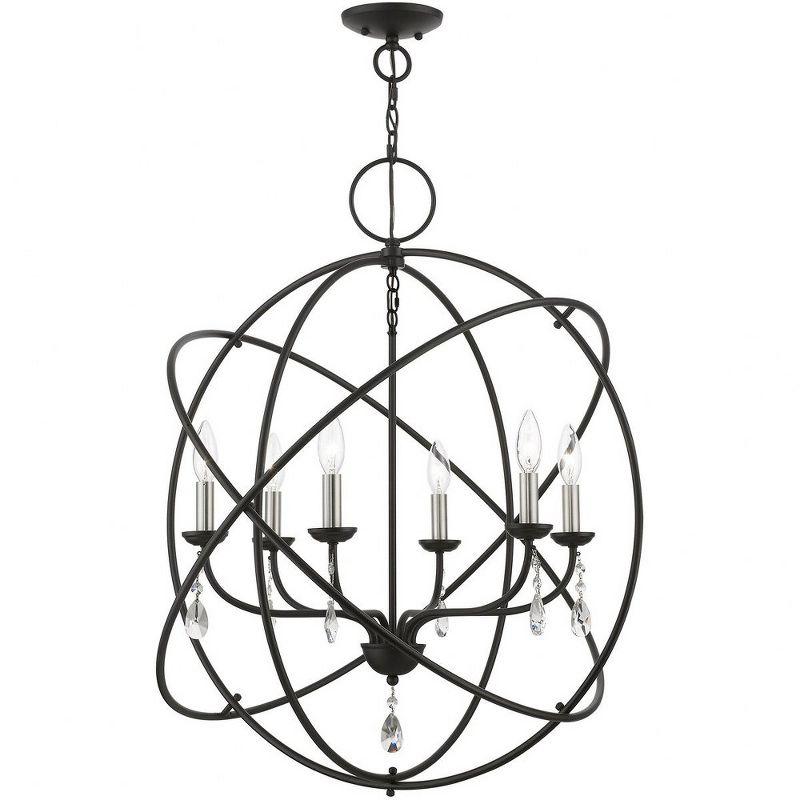 Livex Lighting Aria 6 - Light Pendant in  Black/Brushed Nickel