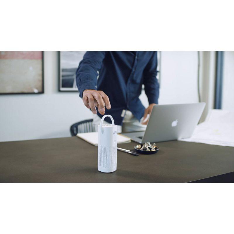 Pure Enrichment Pure Zone Mini Personal Air Purifier Blue: HEPA Filter, USB Powered, Captures Dust & Smoke, 5-Year Warranty