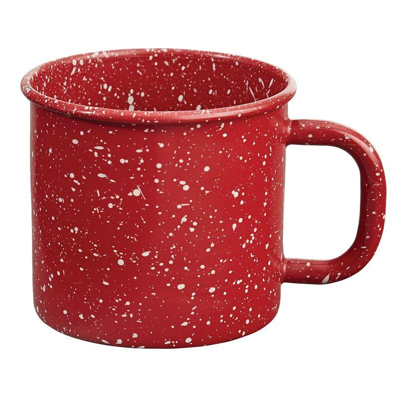 Granite Red Enamelware Speckled Mug Set of 4