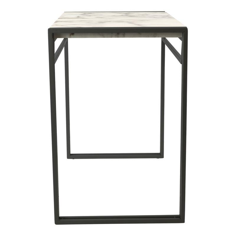 Urban Small Dining Table Set - Black with Faux Marble Top - Atlantic