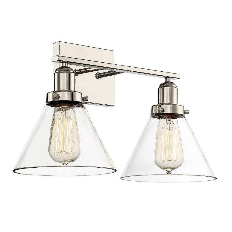 Catalina 2 Light Transparent Dimmable Vanity Light