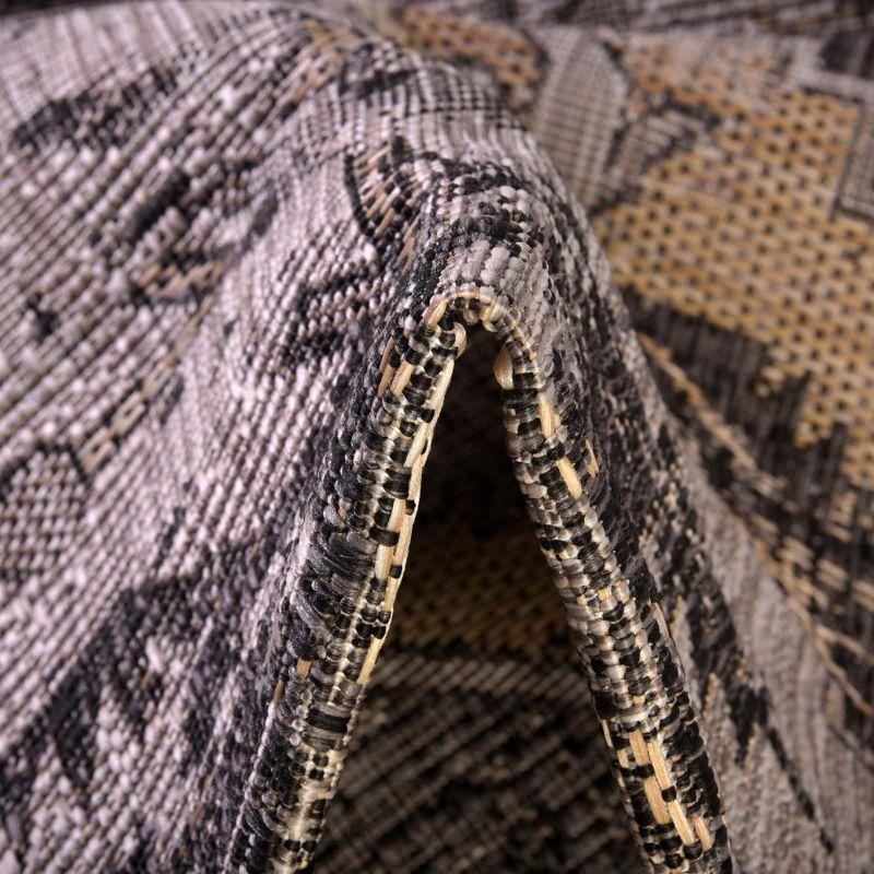 Unique Loom 9' 0 x 12' 0 Rectangle Indoor/Outdoor Traditional Charcoal Area Rug