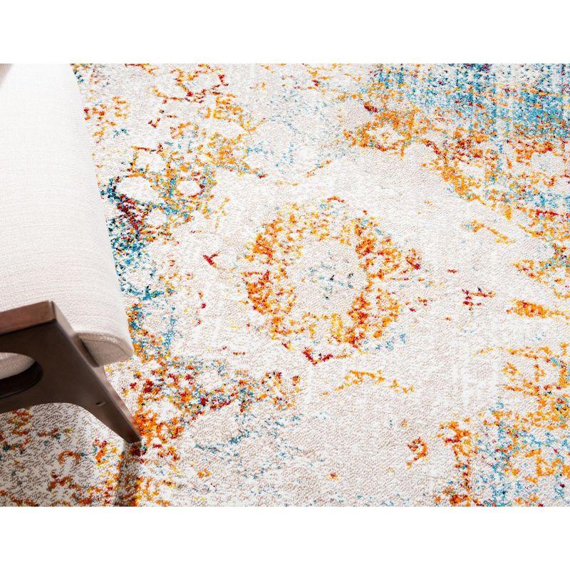 Unique Loom Rosso Collection Area Rug - Bellini (5' 1" x 8' Rectangle Beige/Blue)