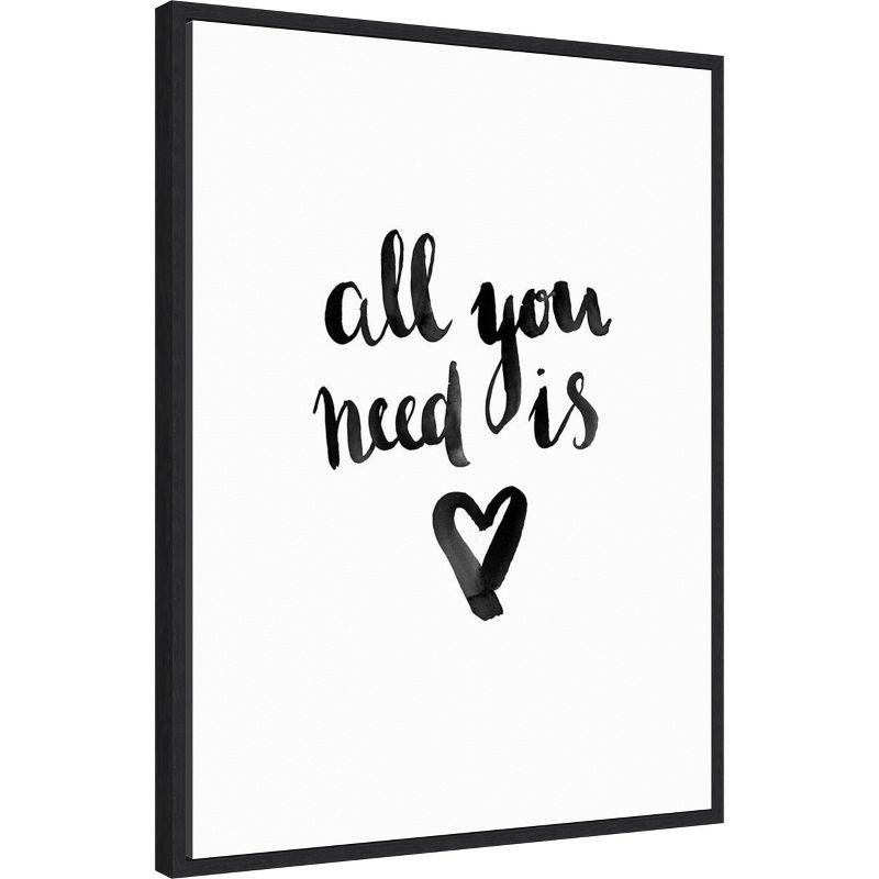 Amanti Art All You Need Is Love by Urban Road Canvas Wall Art Print Framed 23 x 30-in.