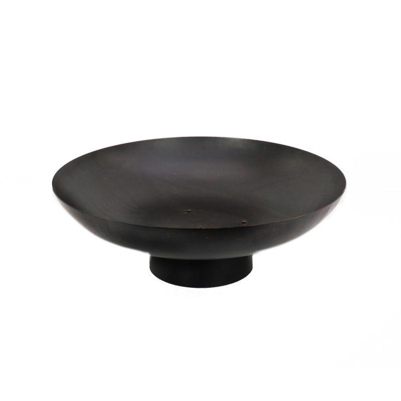 Anija 32" Black Cast Iron Fire Pit Bowl With Screen