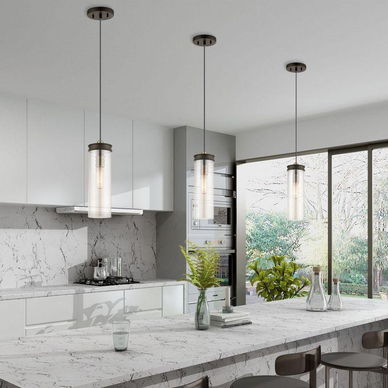 Livex Lighting Art Glass 1 - Light Pendant in  Bronze