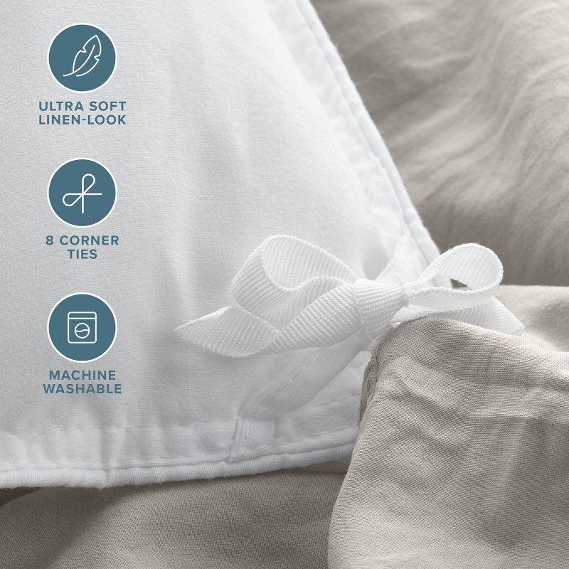 Bare Home Washed Microfiber Duvet Cover Set