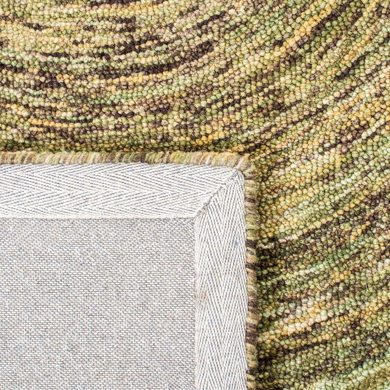 Ikat IKT633 Hand Tufted Area Rug - Green - 4'x6' - Safavieh