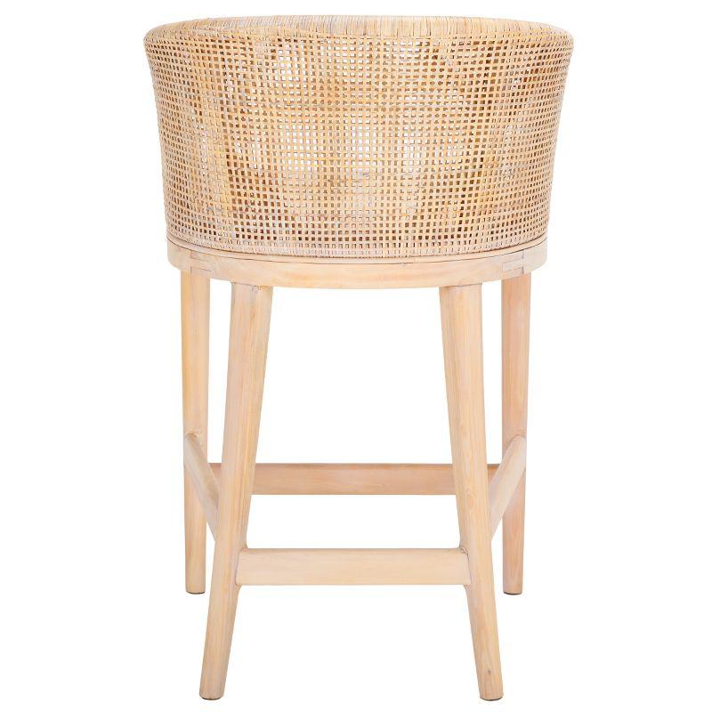 Brando Counter Stool - BST4000 - Natural/White Washed - Safavieh