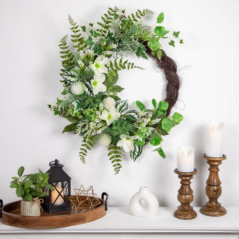 Faux Succulent Polyester 24'' Wreath