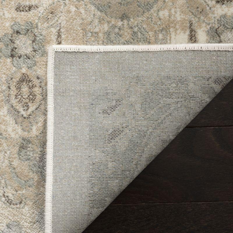 Persian Garden PEG614 Machine Made Indoor Area Rug - Cream/Silver - 6'7"x9'6" - Safavieh