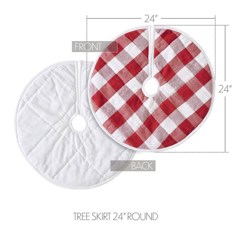 Annie Red Check Tree Skirt 24 VHC Brands