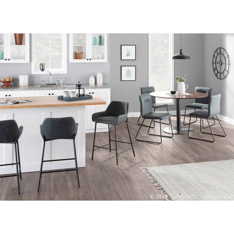 Greely Upholstered Counter Stool with Metal Frame