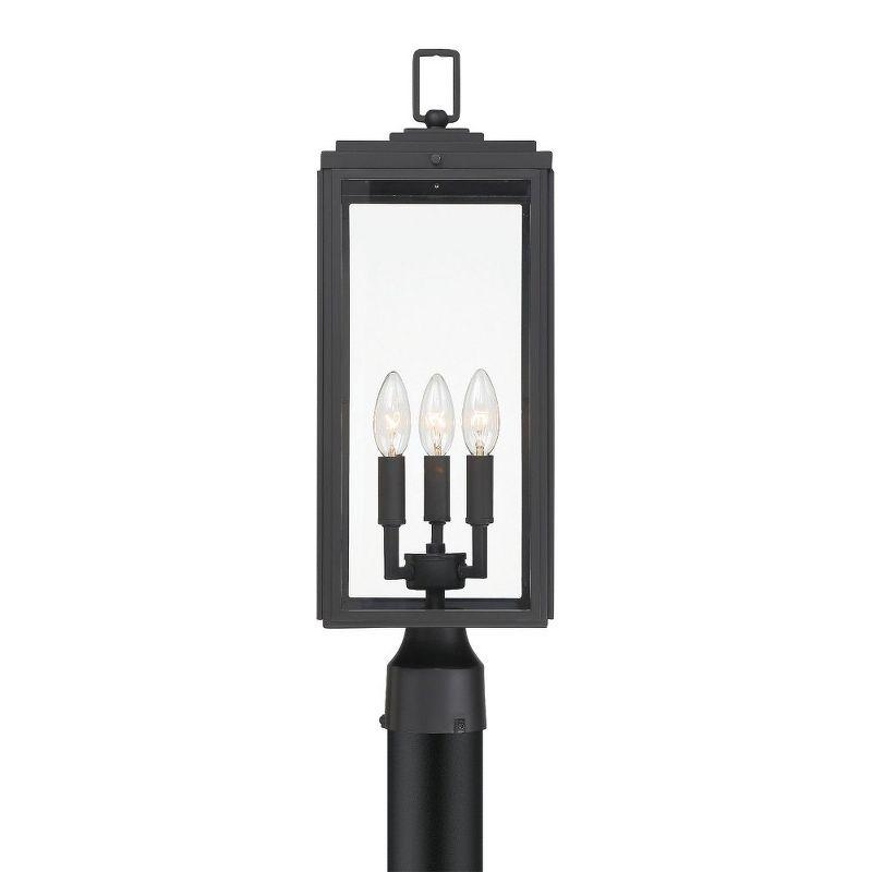 Crystorama Lighting Byron 3 - Light Post Light in  Matte Black