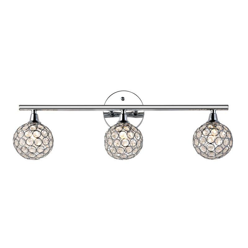 Maeve 8" Chrome and Clear Glass Outdoor Vanity Light