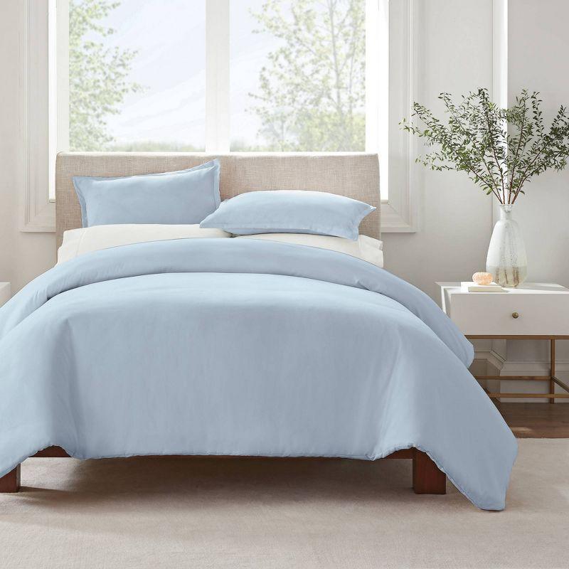 Serta Simply Clean Antimicrobial 3 Piece Duvet Cover Set