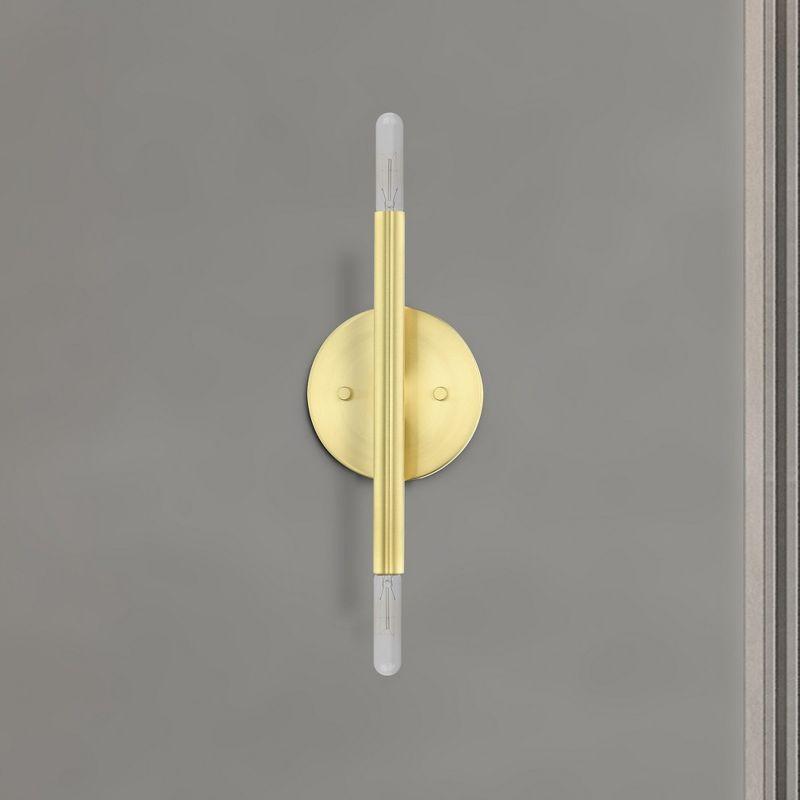 Livex Lighting Copenhagen 2 - Light Wall Light in  Satin Brass