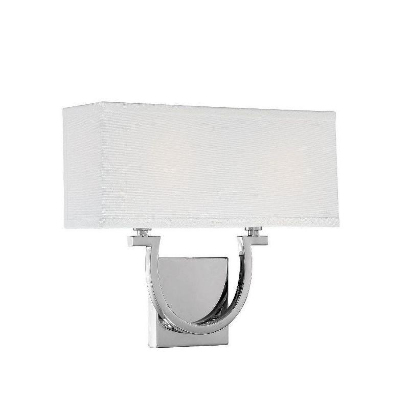 Willa Arlo™ Interiors Carlisle 2 - Light Dimmable Armed Sconce in Polished Nickel