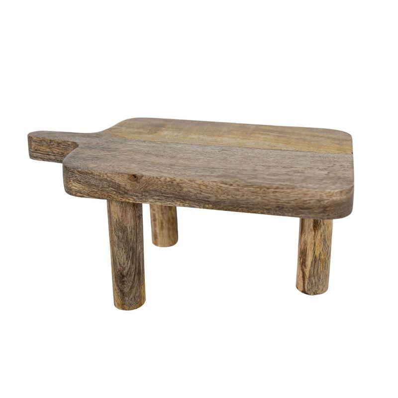 Natural Mango Wood 3-Leg Footed Display Riser