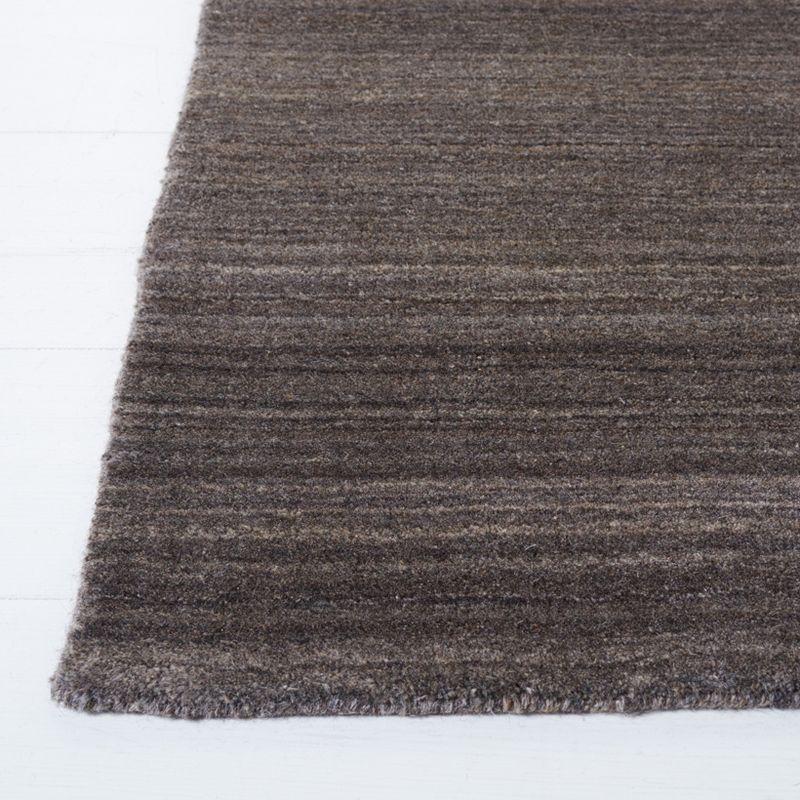 Hand-Knotted Artisan Gray Wool 5' x 8' Area Rug