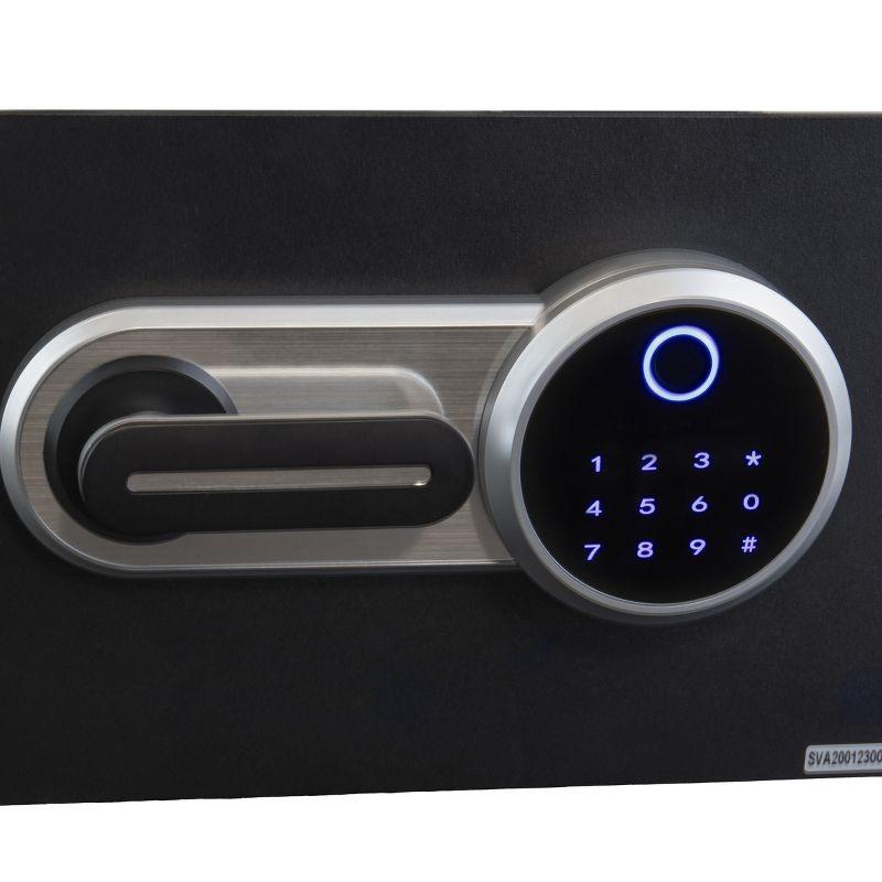 Stalwart Fingerprint Biometric Safe Lockbox, Black